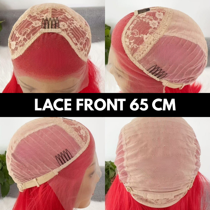 sacadranca parrucca lace front wig red 65 cm copertina