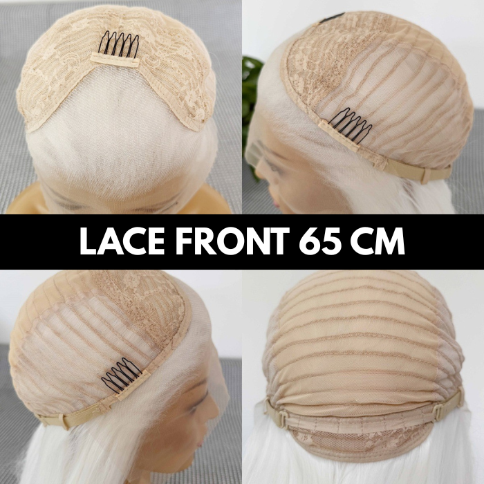 sacadranca parrucca lace front wig white 65 cm