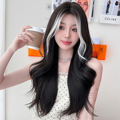 parrucche cosplay anime 70 cm lolita black wig mosso naturale