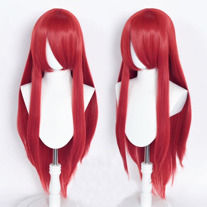 sacadranca parrucche cosplay wig 80 cm generisca liscia big red