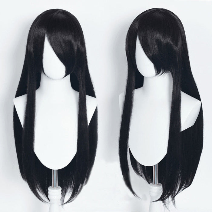 sacadranca parrucche cosplay wig 80 cm generisca liscia  black