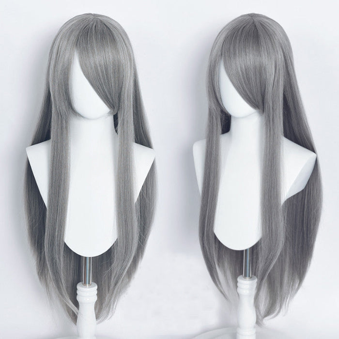 sacadranca parrucche cosplay wig 80 cm generisca liscia gray