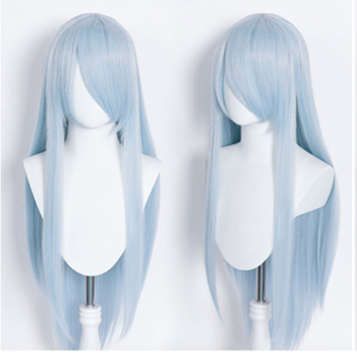 sacadranca parrucche cosplay wig 80 cm generica liscia light blue