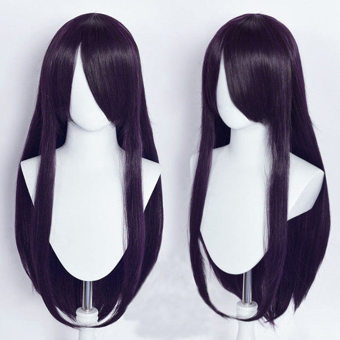 sacadranca parrucche cosplay ig 80 cm generica liscia purple black