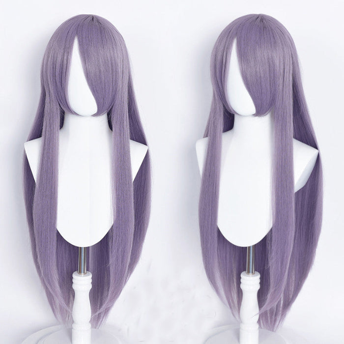 sacadranca parrucche cosplay generica 80 cm liscia purple gray