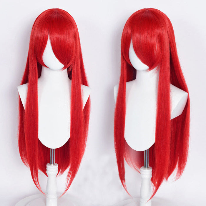 sacadranca parrucche cosplay wig 80 cm liscia generica red