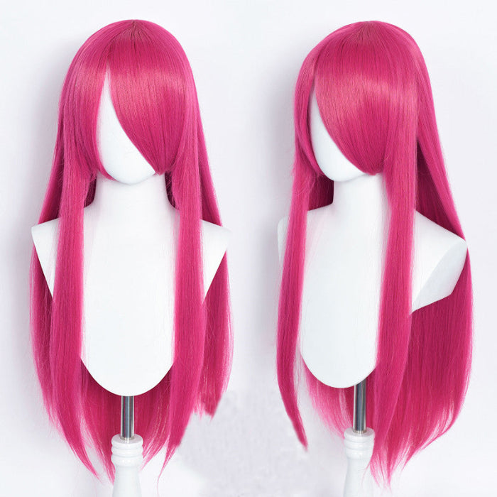 parrucche cosplay sacadranca 80 cm generica liscia rose