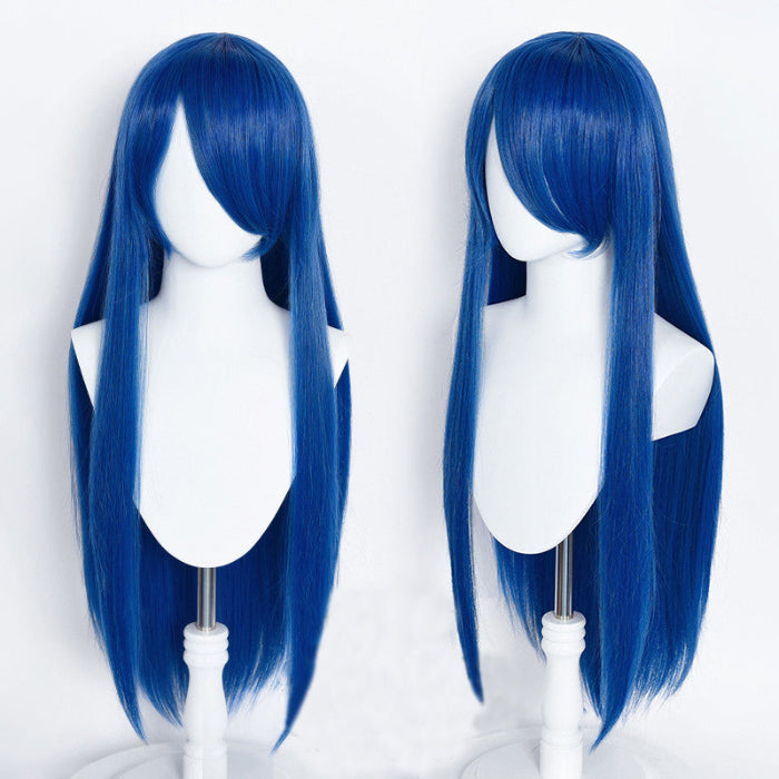 sacadranca parrucche cosplay wig 80 cm generica liscia royal blue