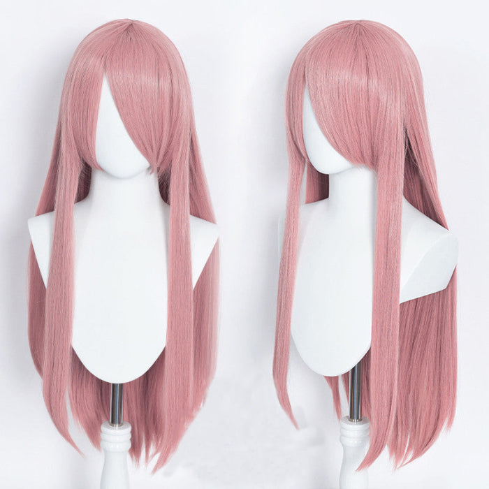 sacadranca parrucche cosplay wig 80 cm generisca liscia smoke pink