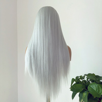 parrucche cosplay lace front wigs sacadranca 55 cm silver