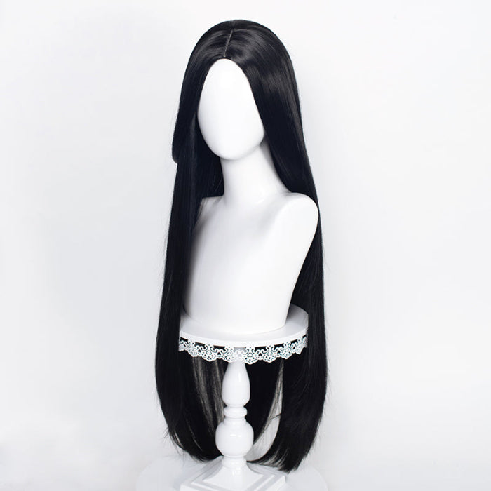 sacadranca parrucche cosplay wig 100 cm generica liscia black