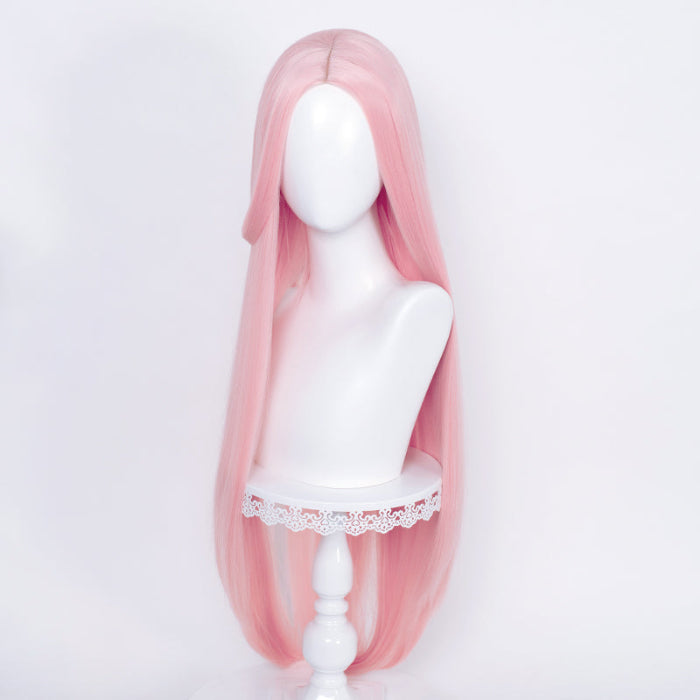 sacadranca parrucche cosplay wig 100 cm generica liscia light pink