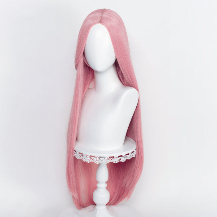 sacadranca parrucche cosplay wig 100 cm generica liscia pink