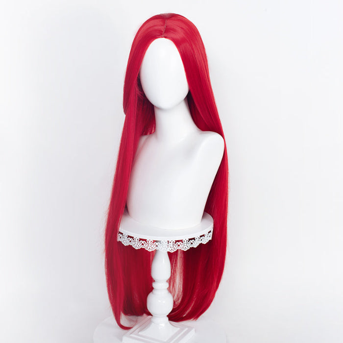 sacadranca parrucche cosplay wig 100 cm generica liscia red