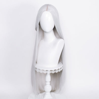 sacadranca parrucche cosplay wig 100 cm generica liscia silver