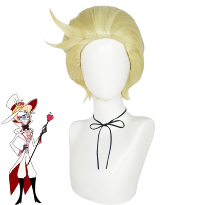 parrucca cosplay wig sacadranca hazbin hotel lucifer morning star
