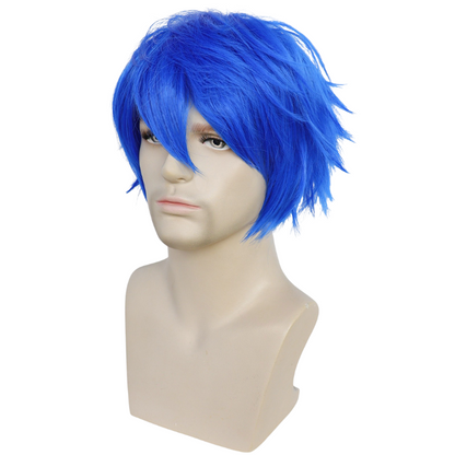 parrucche cosplay sacadranca  generica 30cm blu - lato
