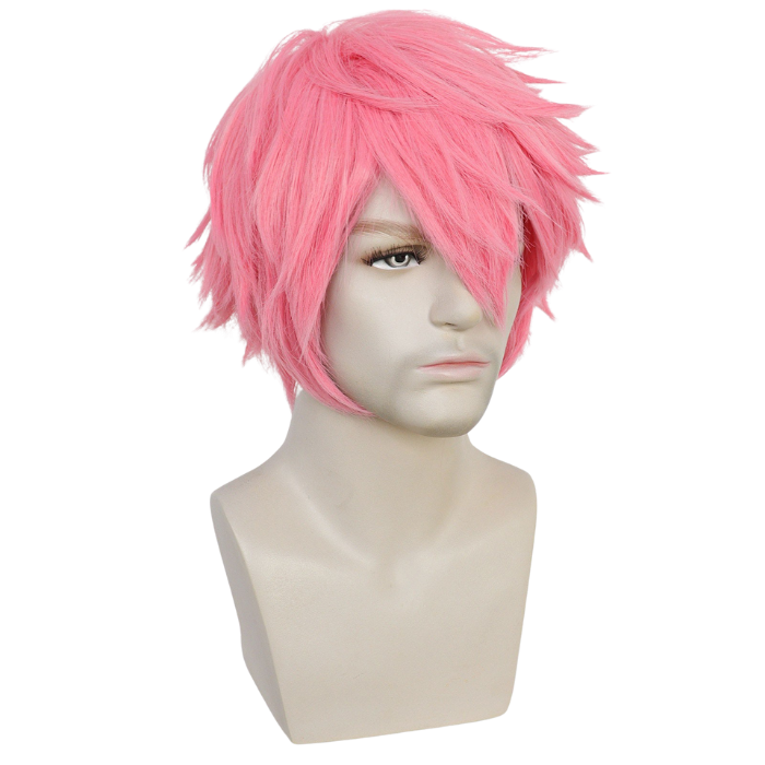 parrucche cosplay sacadranca generica 30cm rosa - lato