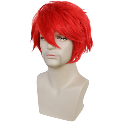 parrucche cosplay sacadranca generica 30cm rossa - fronte