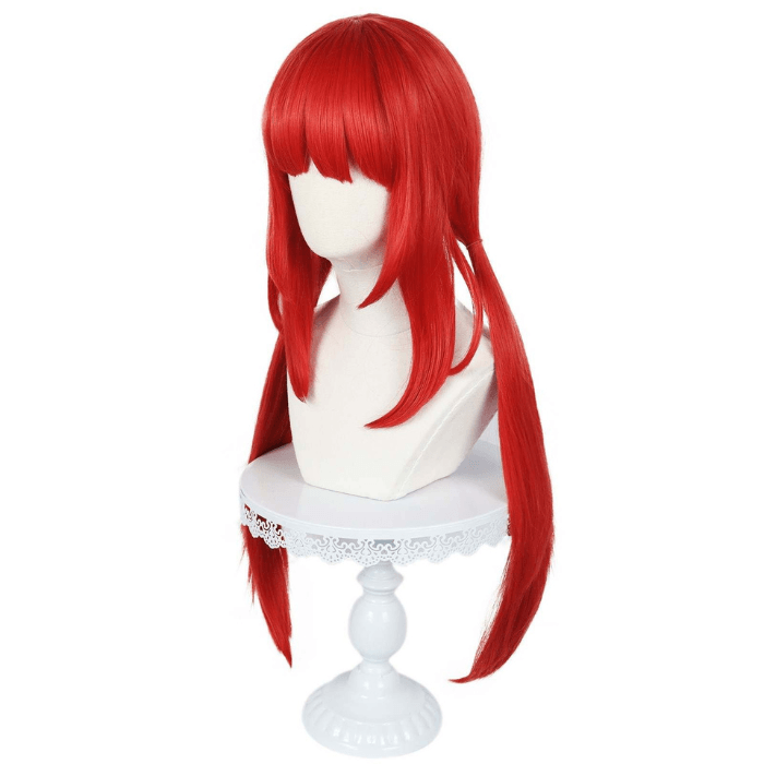 Parrucca Cosplay Kamisato Ayaka Genshin Impact - Bianca - Con Cappuccio Incluso - Fibra Termoresistente - Foto 5