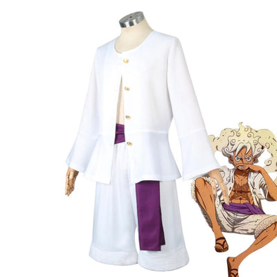 Costumi Cosplay Sacadranca One Piece Luffy Gear 5 - Copertina
