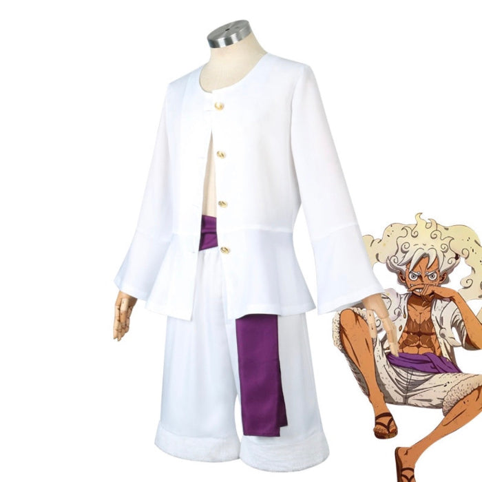 Costumi Cosplay Sacadranca One Piece Luffy Gear 5 - Copertina