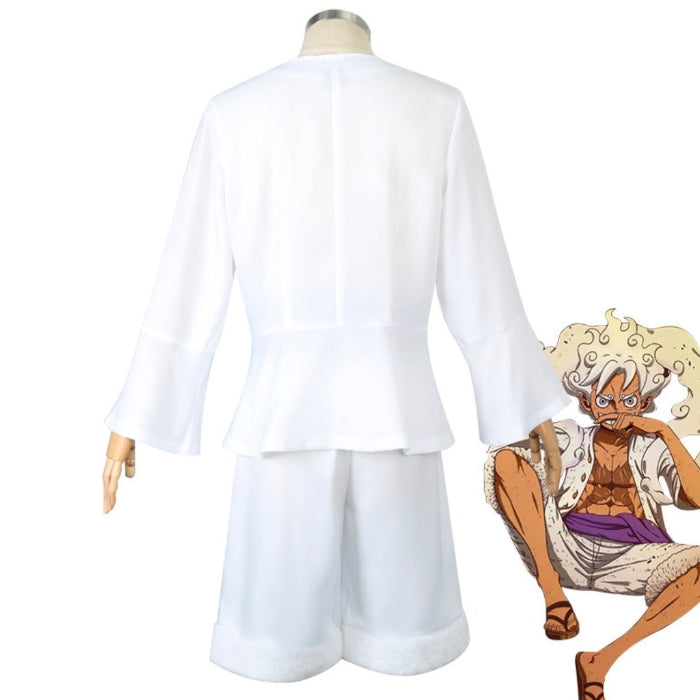 Costumi Cosplay Sacadranca One Piece Luffy Gear 5 - Retro