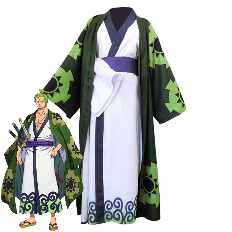 Costume Cosplay Sacadranca One Piece Zoro Wano Kuni - Copertina
