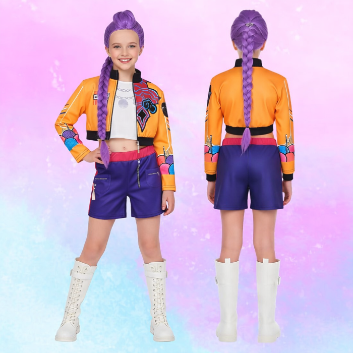 Costume K-Pop Demon Hunters Huntrix Rumi - Fronte/Retro