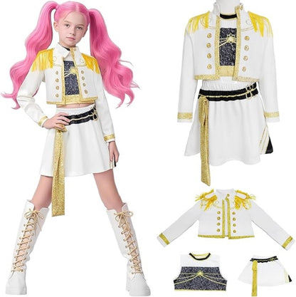 Costume K-Pop Demon Hunters Huntrix Blue White Mira - Copertina