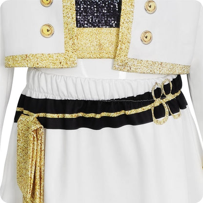 Costume K-Pop Demon Hunters Huntrix Blue White Mira - Dettaglio