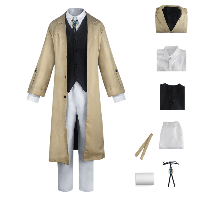 costumi cosplay sacadranca bungo stray dogs dazai - accessori