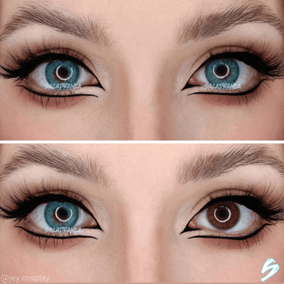 lenti colorate effetto naturale sacadranca echo blue - collage