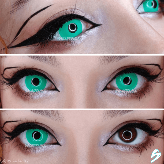 lenti cosplay crazy lens sacadranca urban layer glow green - collage 2