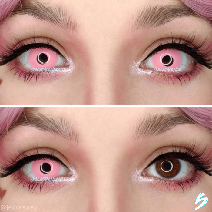 lenti cosplay crazy lens urban layer sacadranca glow uv pink - collage