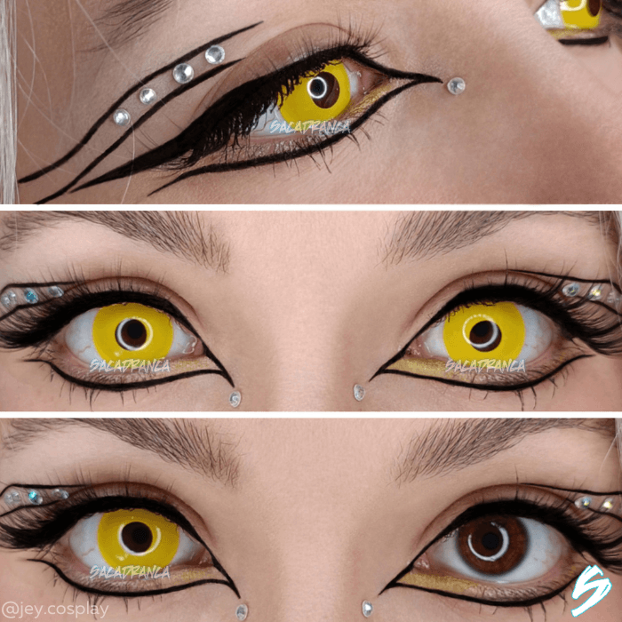 lenti cosplay crazy lens urban layer sacadranca glow uv yellow - collage 2