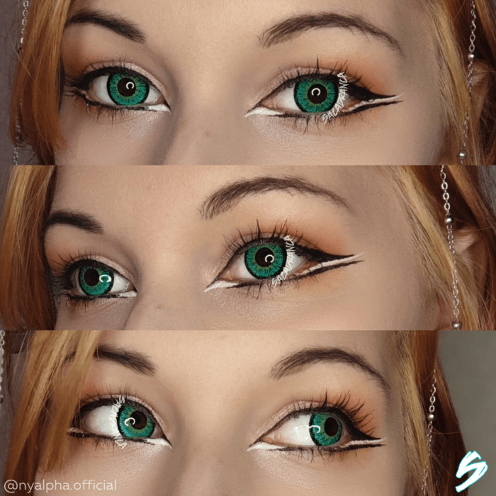 lenti cosplay crazy lens sacadranca amazing green - collage1