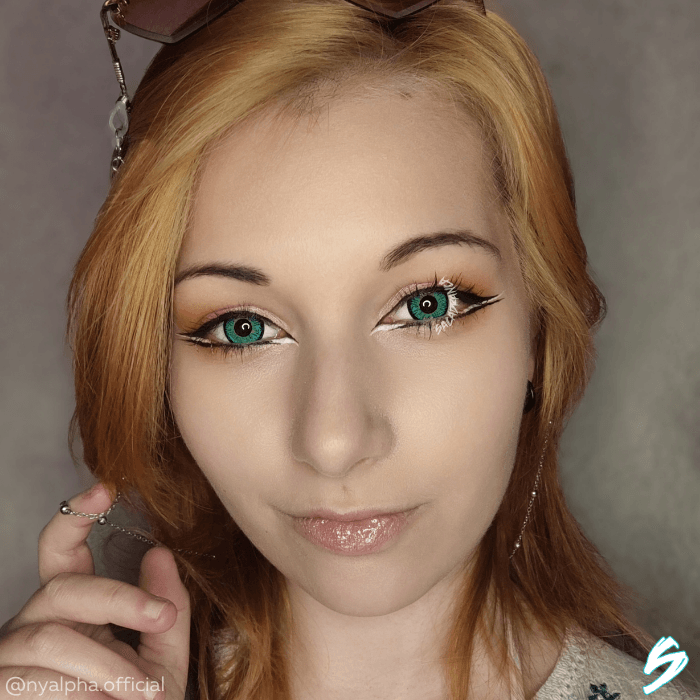 lenti cosplay crazy lens sacadranca amazing green - viso