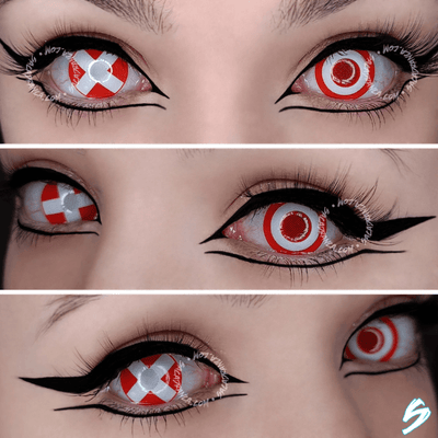 Lenti Cosplay Crazy Lens Sacadranca Benimaru Shinmon Fire Force - collage