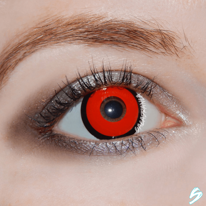 lenti cosplay crazy lens sacadranca black red - copertina