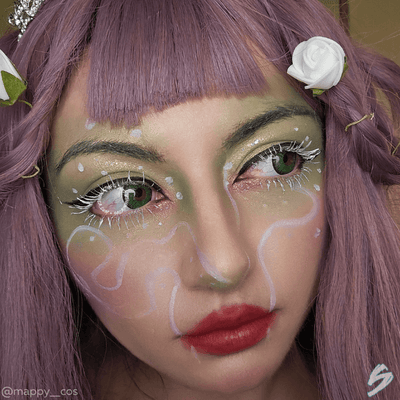 lenti cosplay crazy lens sacadranca candy green - viso