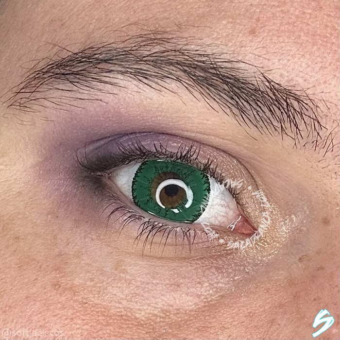 lenti cosplay crazy lens sacadranca demon green - occhio