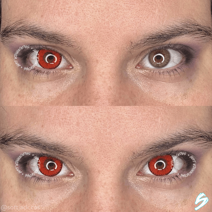 lenti cosplay crazy lens sacadranca demon red - collage