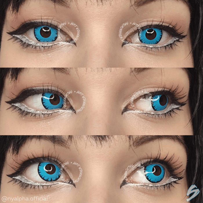 lenti cosplay crazy lens blue fantasy - collage