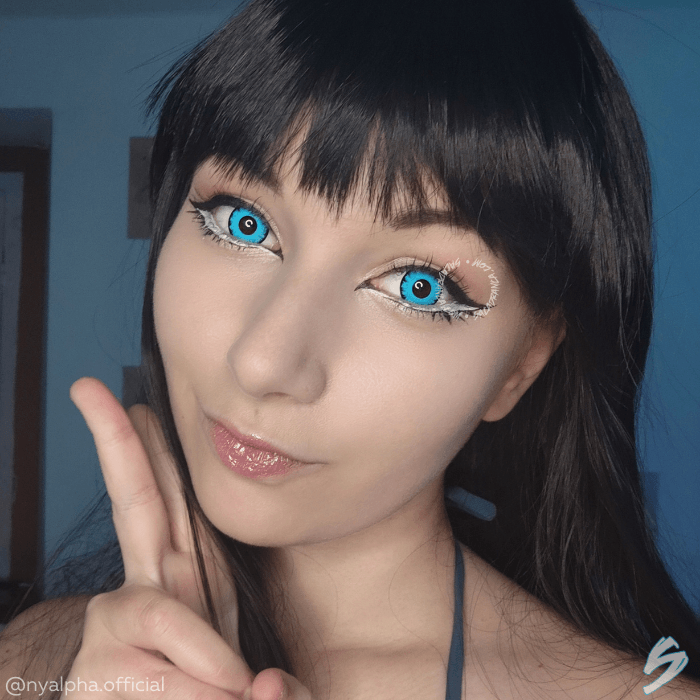 lenti cosplay crazy lens blue fantasy - viso