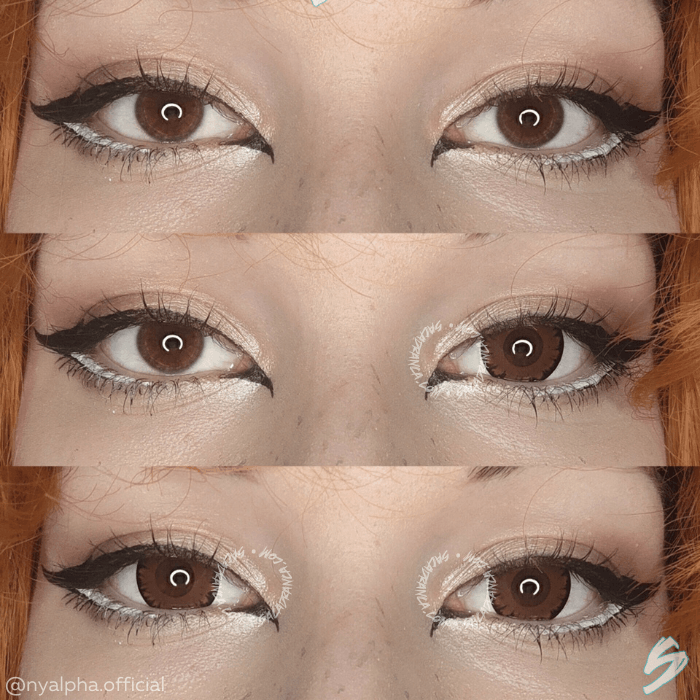 lenti cosplay crazy lens sacadranca fancy brown - collage