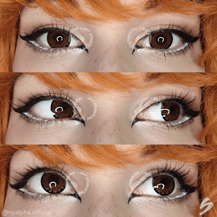 lenti cosplay crazy lens sacadranca fancy brown - collage2