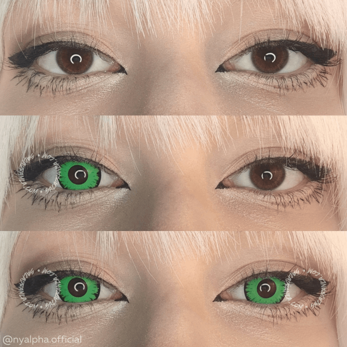 lenti cosplay crazy lens sacadranca fancy hot green - collage2