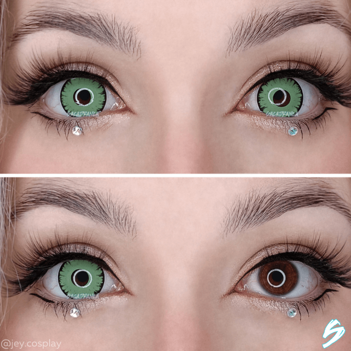 lenti cosplay crazy lens sacadranca ry172 light green fantasy - collage