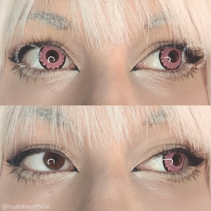 lenti cosplay crazy lens sacadranca fancy pink - collage